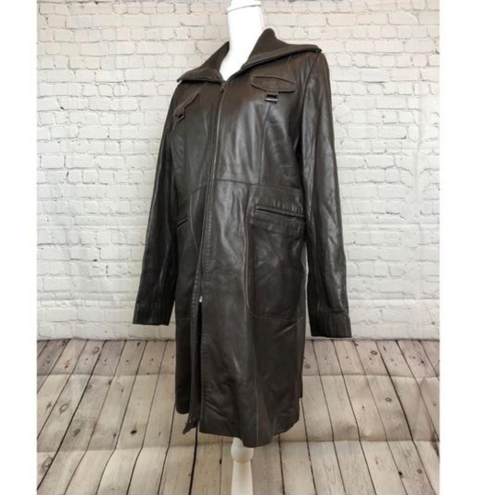 Jones NY 3/4 Length Leather Coat